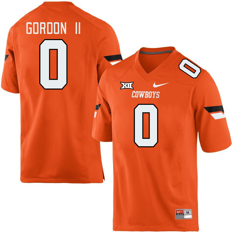 Oklahoma State Cowboys #0 Ollie Gordon II College Football Jerseys Stitched Sale-Retro Orange